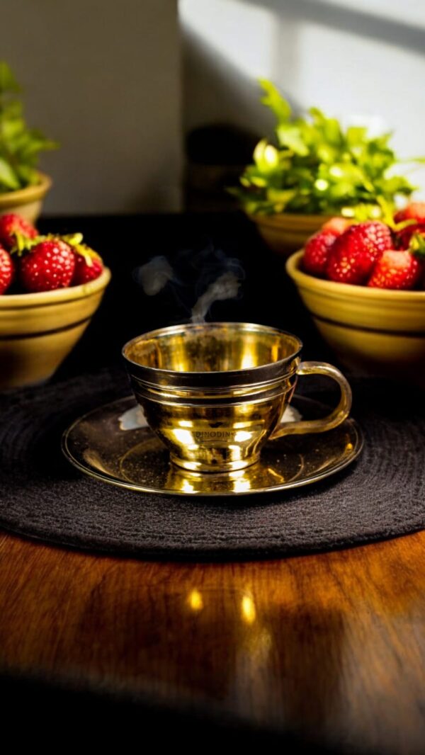 Handcrafted Kansa Cup and Saucer Set – Elegant Ayurvedic Drinkware for a Luxurious Dining Experience | 130 ML