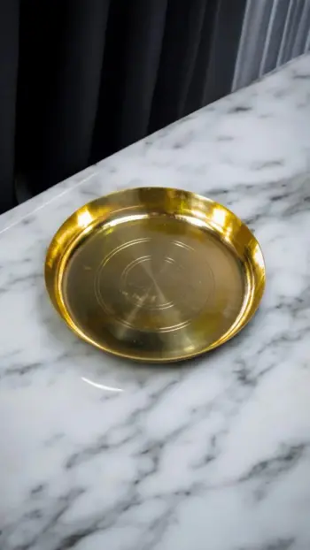 Pure Kansa Tradistional Handmade Thali | Bronze Plate | 9 Inches