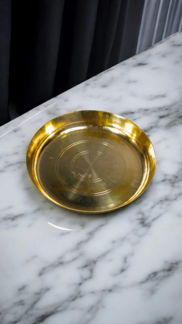 Pure Kansa Tradistional Handmade Thali | Bronze Plate | 9 Inches