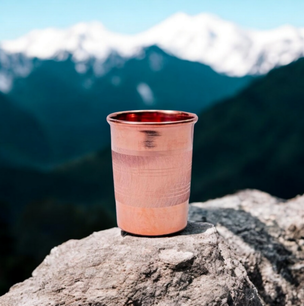 "Pure Copper Water Glass – Ayurvedic Health & Elegance"