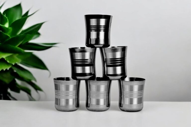 Stainless Steel Glass Set | Set of 6 Pieces | Unbreakable & Rust-Free | Ideal for Home, Kitchen & Dining Use | 300 ml