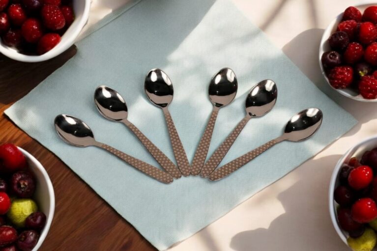 Stainless Steel Spoon Set – Pack of 6 | Rustproof & Mirror Finish | Premium Quality Dining Spoons