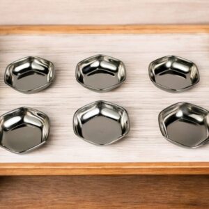 Stainless Steel Plate Set – Pack of 6 | Food-Grade, Rustproof & Mirror Finish Dinner Plates