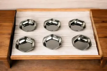 Stainless Steel Plate Set – Pack of 6 | Food-Grade, Rustproof & Mirror Finish Dinner Plates
