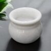 Original White Marble Stone Lota | Handcrafted Sacred Water Pot for Puja, Gangajal & Temple Use
