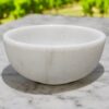 Original White Marble Stone Bowl | Handcrafted Sacred & Decorative Bowl for Puja, Offering & Home Décor