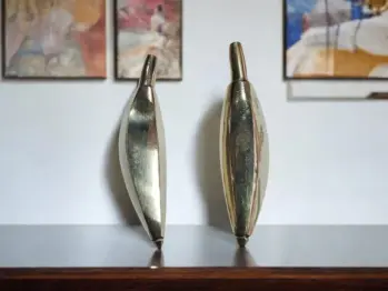 Pure Brass Banana for Hindu Puja | Traditional Ritual Fruit Offering | Set of 2