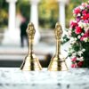 DINODINK Brass Hand Bell (Pack of -2) Ghanti for Puja Ghanti for Tample|Garuda Sheshnag
