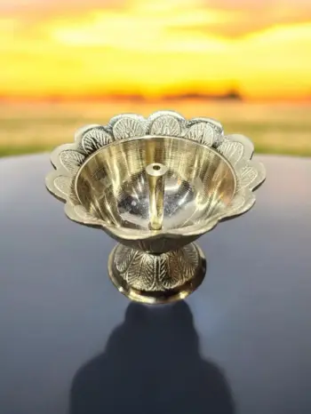 Traditional Brass Devdas Akhand Jyoti Diya for Puja and Eternal Flame Rituals