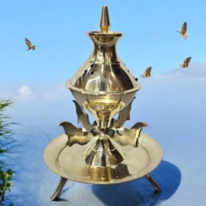 Traditional Brass Bhukhavdas Diya | Incense Burner for Pooja & Aromatherapy