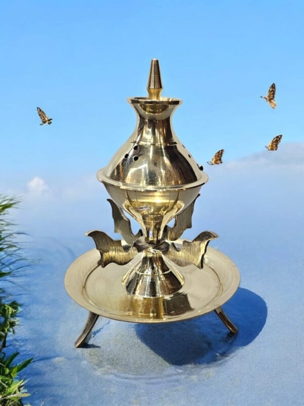 Traditional Brass Bhukhavdas Diya | Incense Burner for Pooja & Aromatherapy