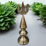 Brass Trishul Temple Shikhar Kalash – Gumbad/Dome Top Kalasham for Mandir